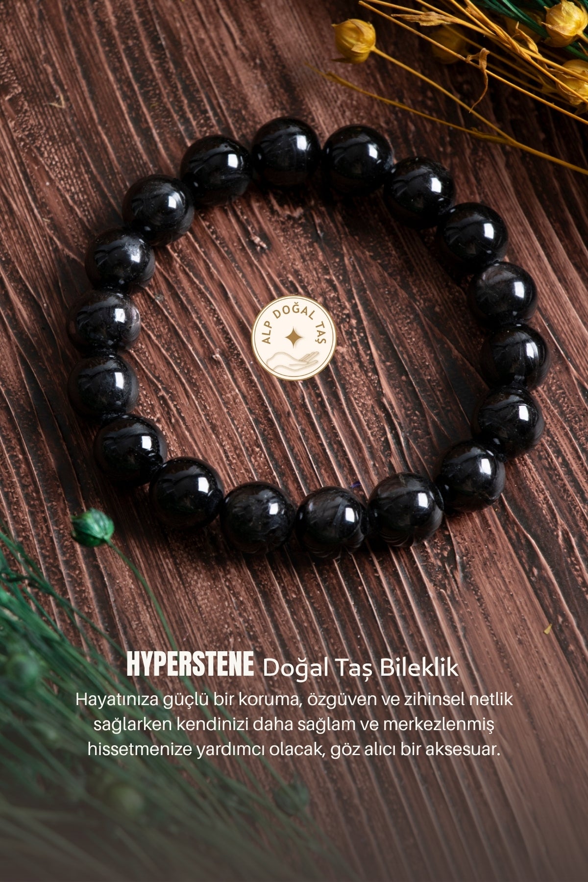 Image of Sertifikalı Hyperstene Doğal Taş Bileklik